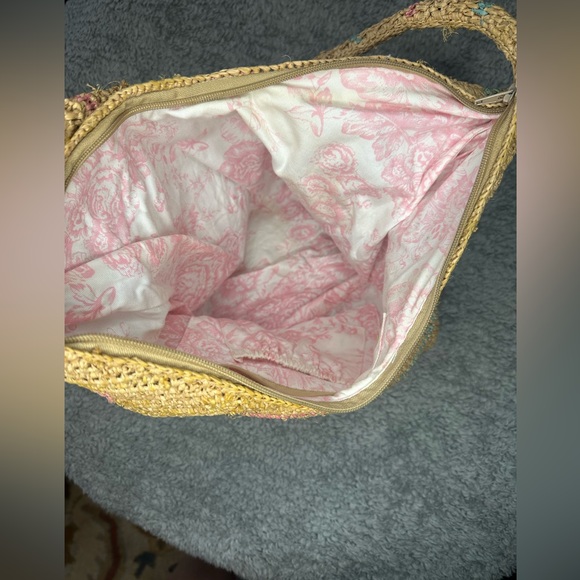 Scala straw bag, slight staining on the inside. - Picture 4 of 4